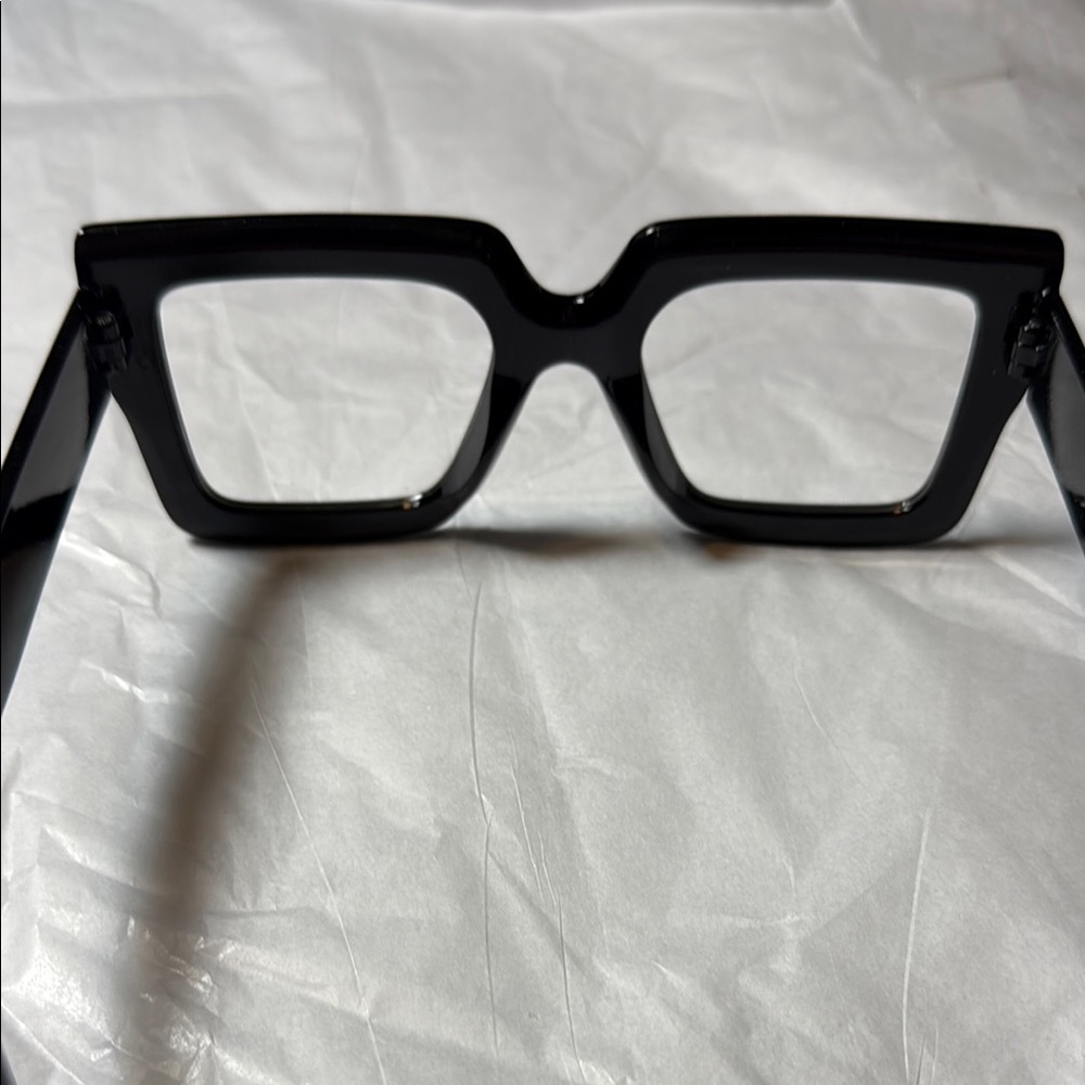 NWOT-Black Square Frame Glasses - Picture 9 of 10